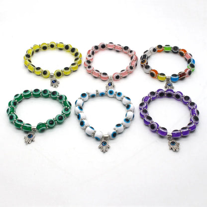 Fashion Devil'S Eye Resin Beaded Bracelets 1 Piece