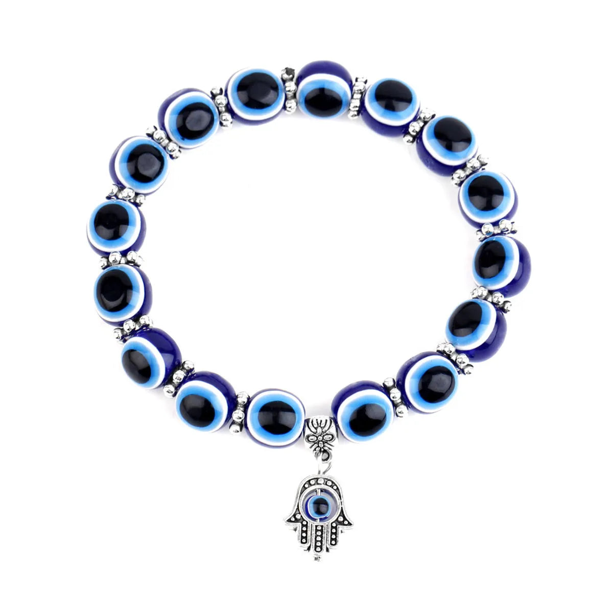 Fashion Devil'S Eye Synthetic Resin Beaded Unisex Bracelets