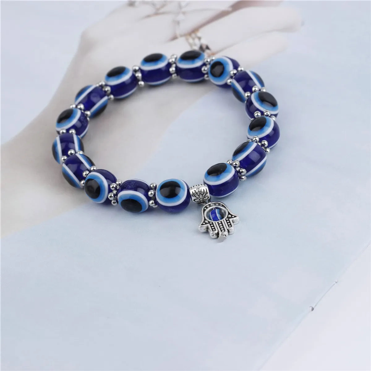 Fashion Devil'S Eye Synthetic Resin Beaded Unisex Bracelets