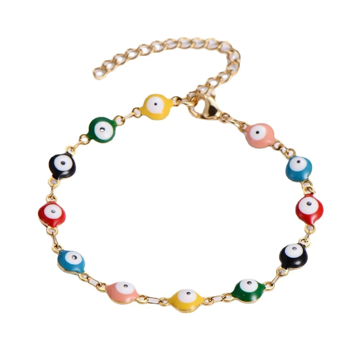 Fashion Devil's Eye Titanium Steel Enamel Bracelets 1 Piece