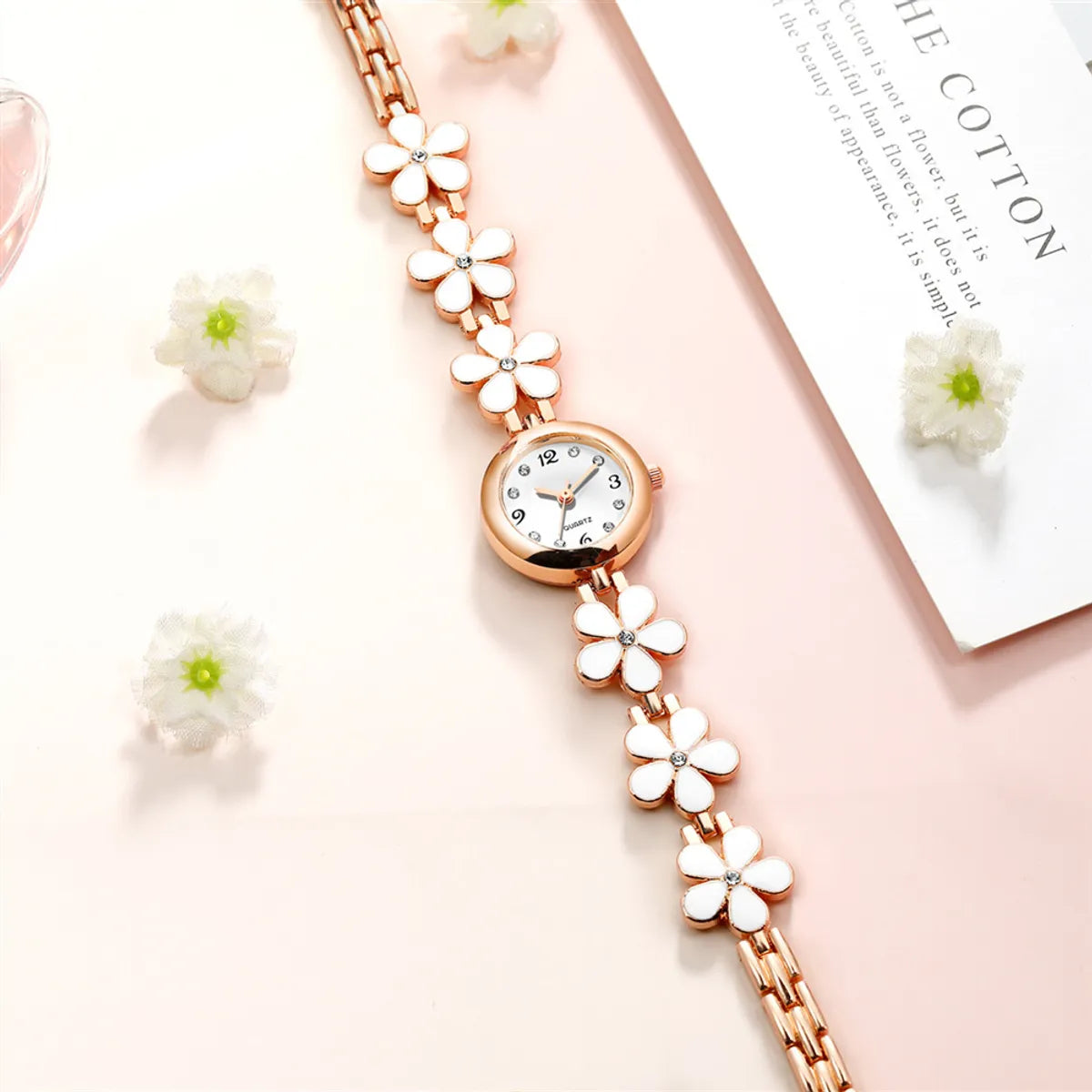 Fashion Diamond Bracelet Watch Women'S College Wind Compactgorls Student Water Diamond British Bracelet Watch Nihaojewelry Wholesale