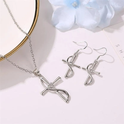 Fashion Cross Alloy Plating Women's Necklace