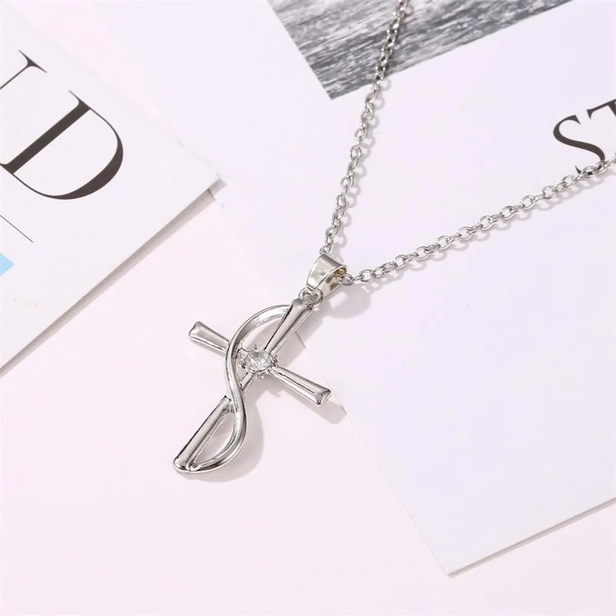 Fashion Cross Alloy Plating Women's Necklace