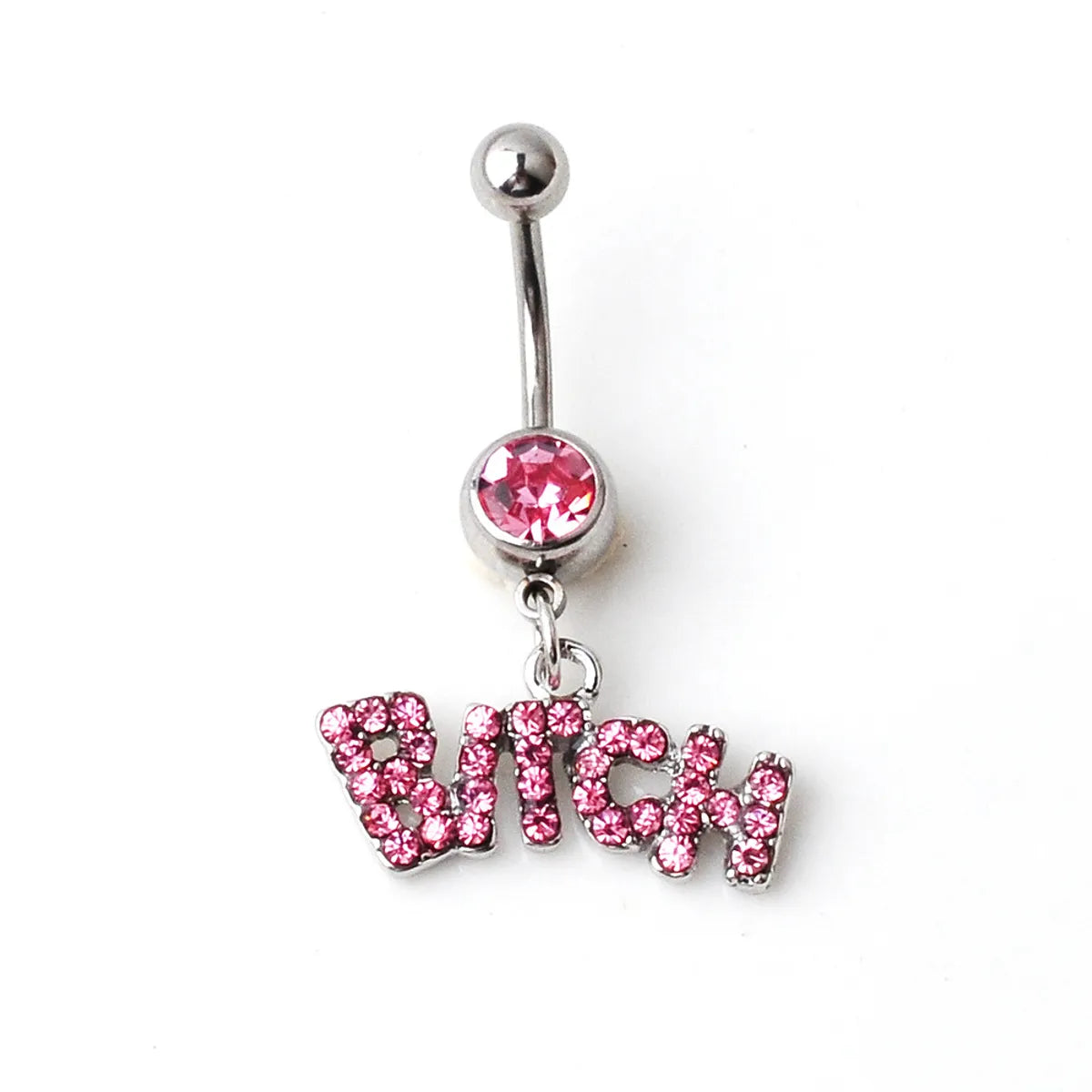 Fashion Letter Alloy Diamond Belly Ring