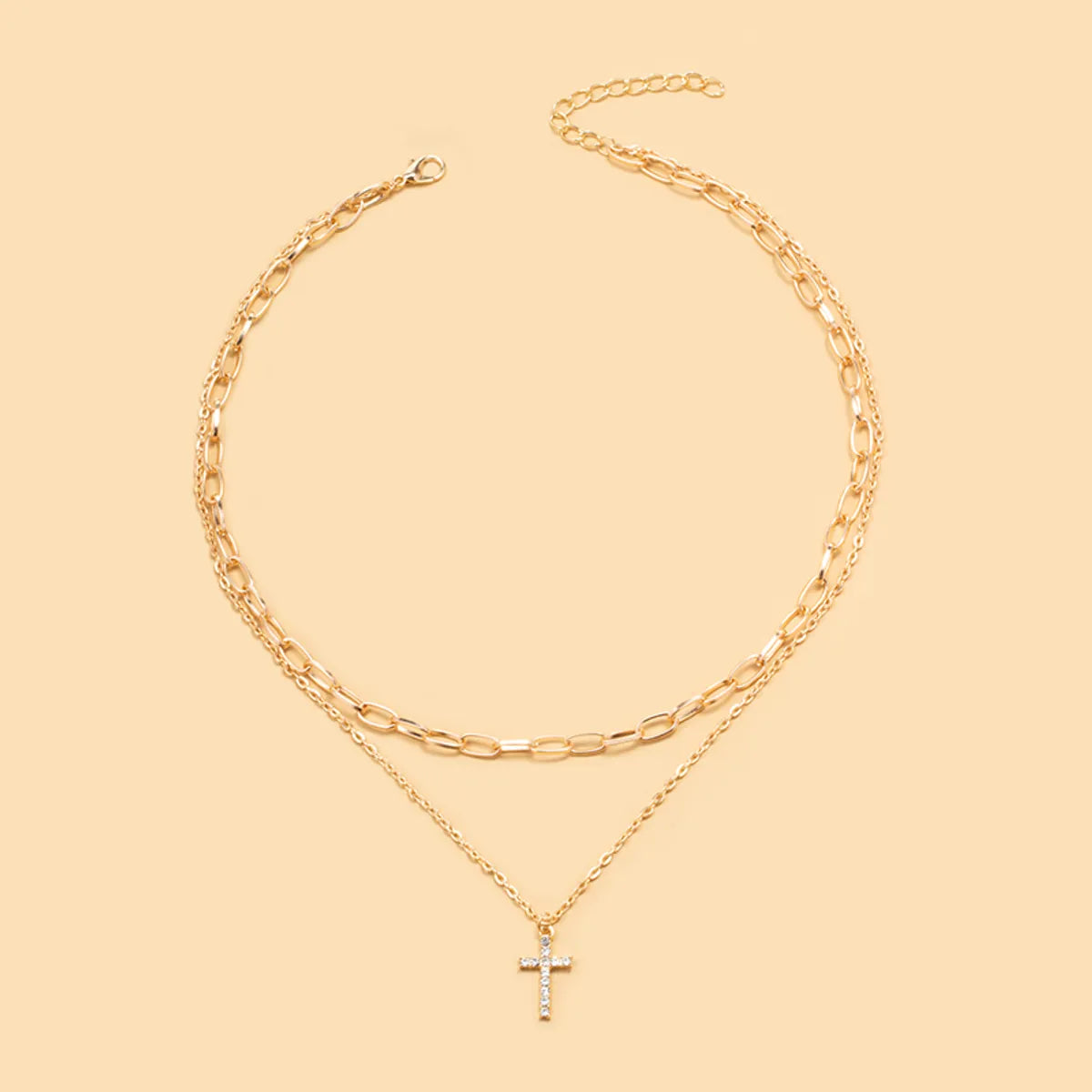 Simple Style Cross Metal