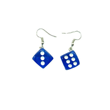 1 Pair Fashion Dice Alloy Resin Drop Earrings