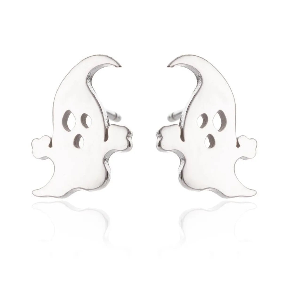 Fashion Dinosaur Heart Shape Stainless Steel Plating Ear Studs 1 Pair