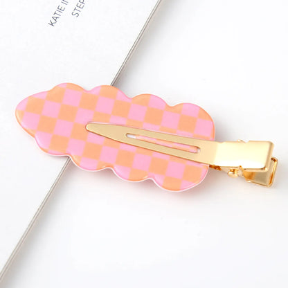 Fashion Ditsy Floral Arylic Stoving Varnish Hair Clip 1 Piece