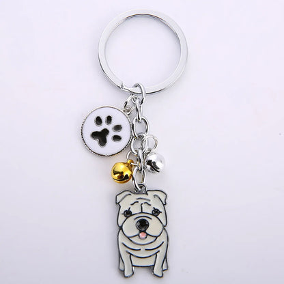 Fashion Dog Metal Unisex Bag Pendant Keychain 1 Piece