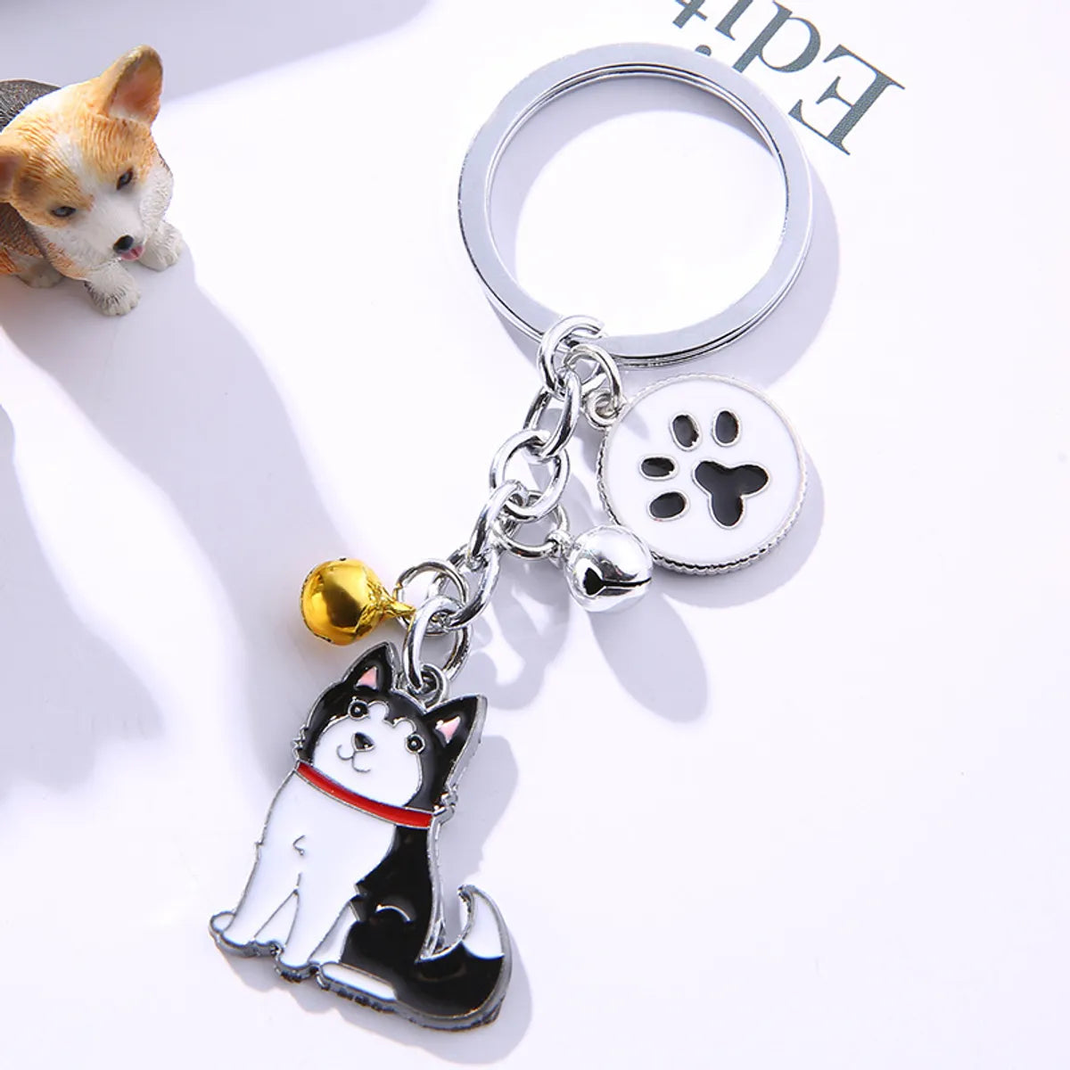 Fashion Dog Metal Unisex Bag Pendant Keychain 1 Piece