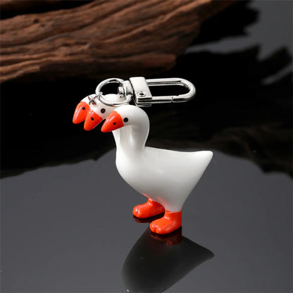 Fashion Dog Skull Goose Alloy Resin Keychain 1 Piece