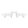 Fashion Dog Plating 304 Stainless Steel No Inlaid 18K Gold Plated Earrings Ear Studs