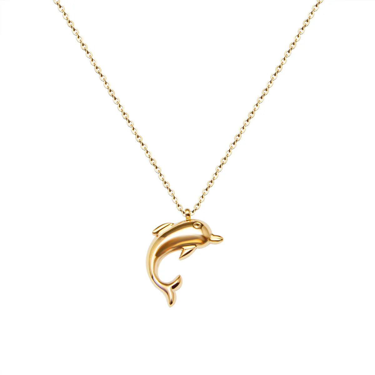 Fashion Dolphin Titanium Steel Necklace Wholesale