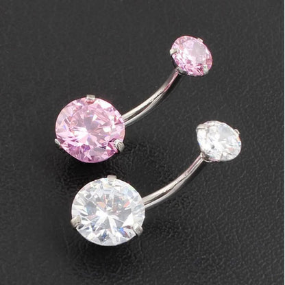 Fashion Double-headed Round Zircon Navel Nails Women's Human Body Jewelry