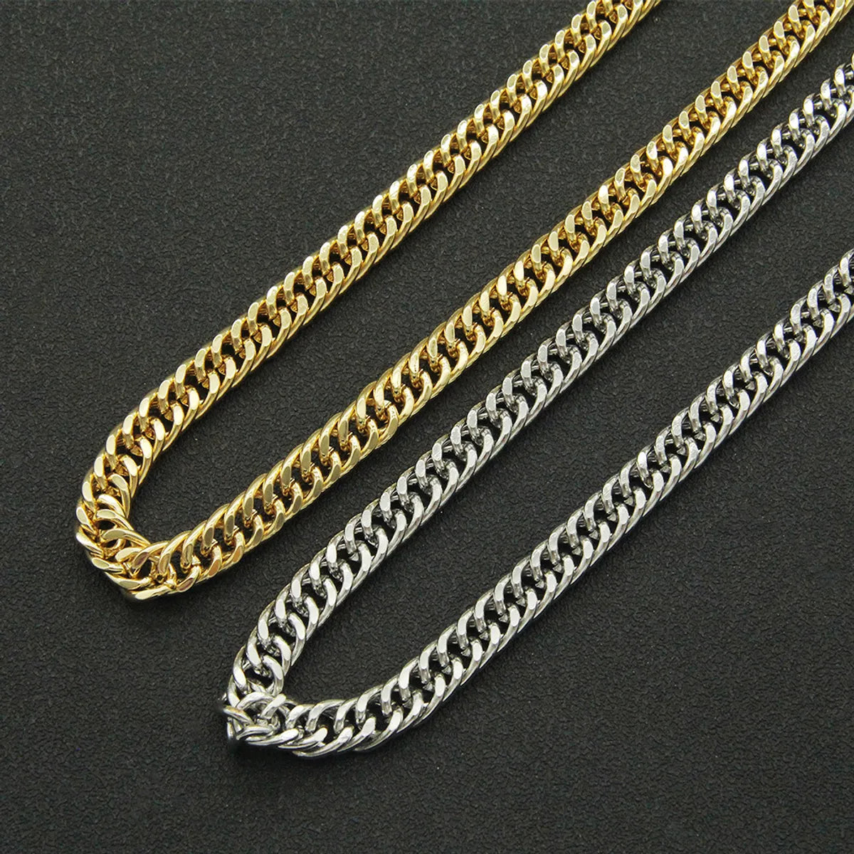 Fashion Double-Layer Cuban Chain Necklace Accessories Pendant