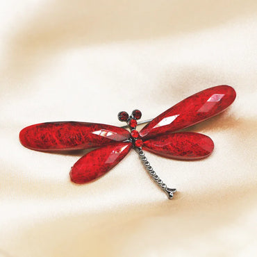 Fashion Dragonfly Alloy Plating Artificial Gemstones Unisex Brooches