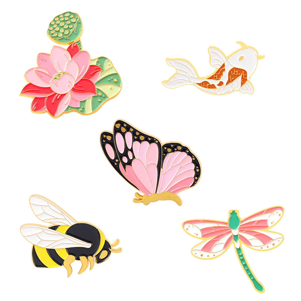 Fashion Dragonfly Butterfly Alloy Plating Unisex Brooches