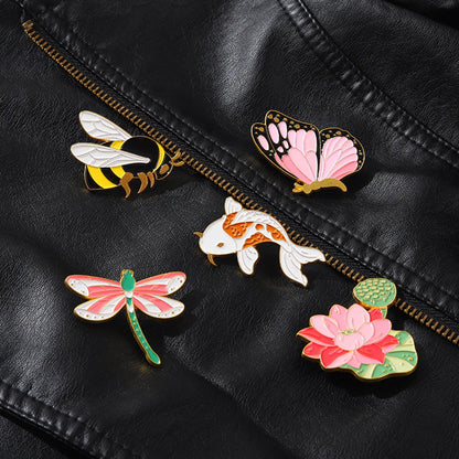 Fashion Dragonfly Butterfly Alloy Plating Unisex Brooches