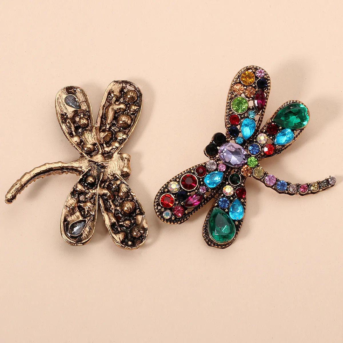 Fashion Dragonfly Colorful Diamond Earrings