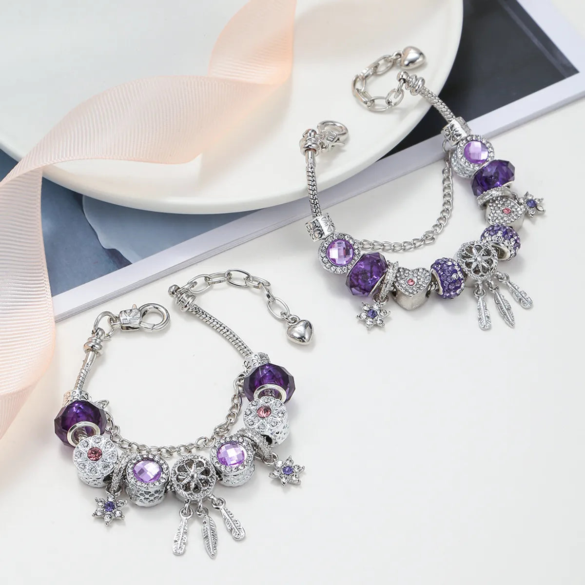 Fashion Dreamcatcher Metal Hollow Out Artificial Gemstones Women's Bracelets 1 Piece