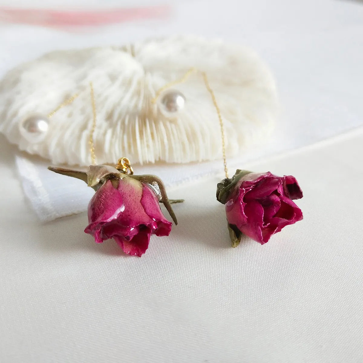 Fashion Dried Flower Alloy Ear Line Earrings Wholesale