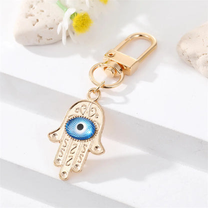 Fashion Drill Alloy Patch Blue Eyes Keychain  Devil'S Eye Pendant