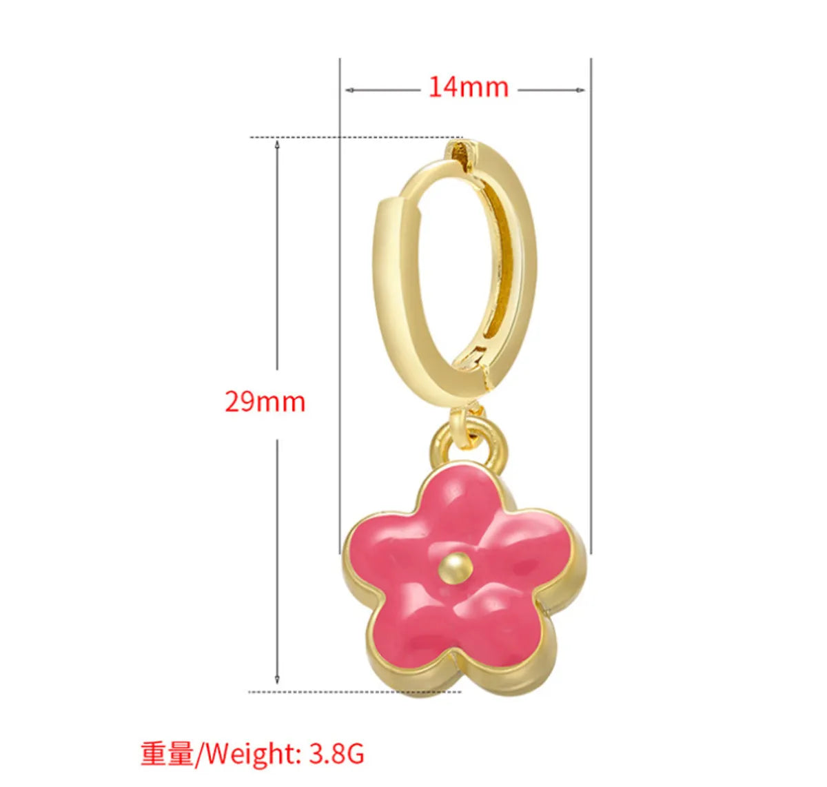 Fashion Dripping Flower Earrings Female Geometric Flower Metal Earrings Jewelry Wholesale