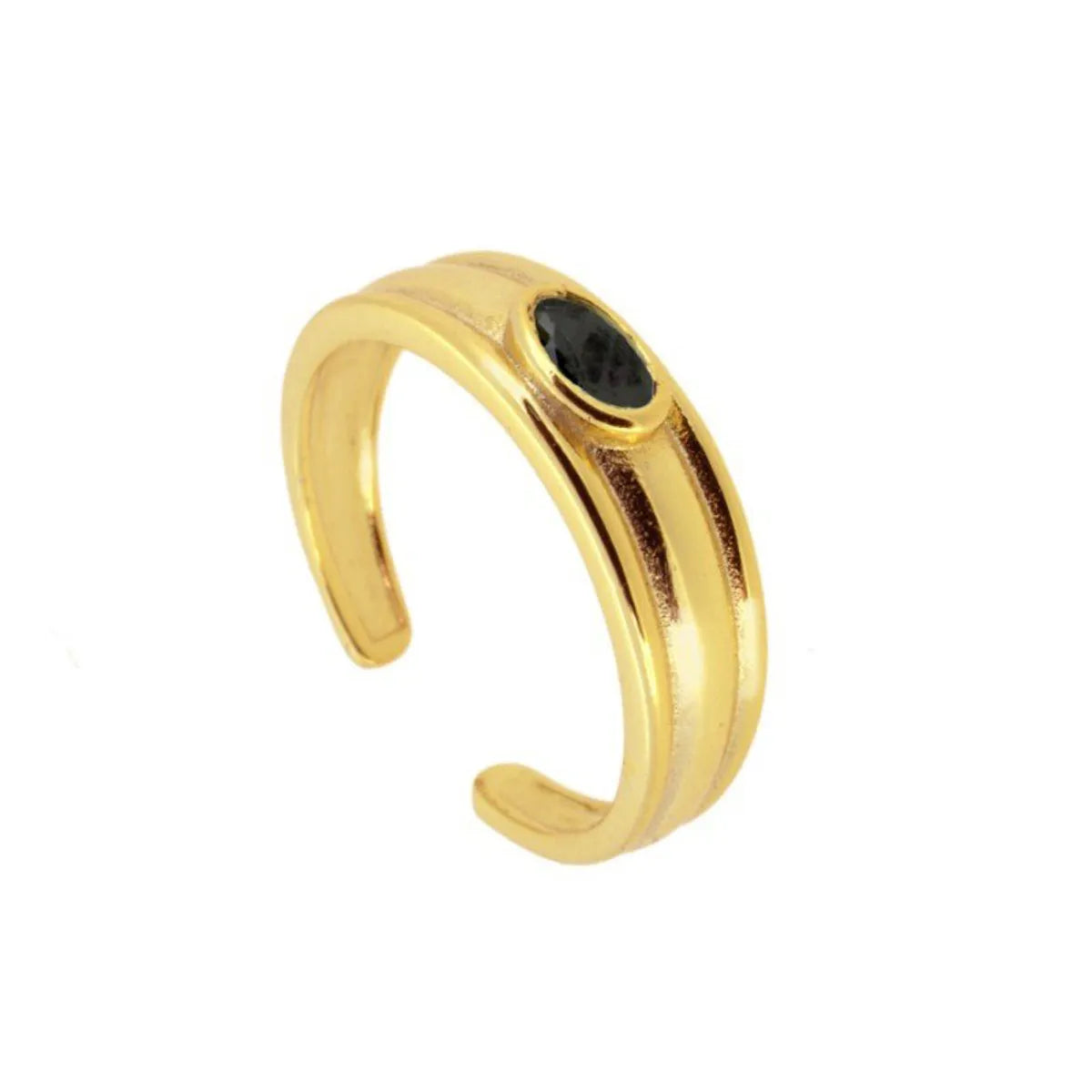 Cross-Border Oil Dripping Geometric 18k Open Ring For Men And Women Retro Minority Fashion Copper Ring Personality All-Match Index Finger Ring