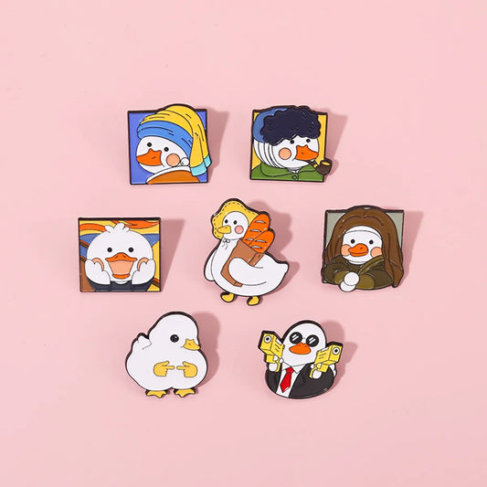 Fashion Duck Alloy Plating Unisex Brooches