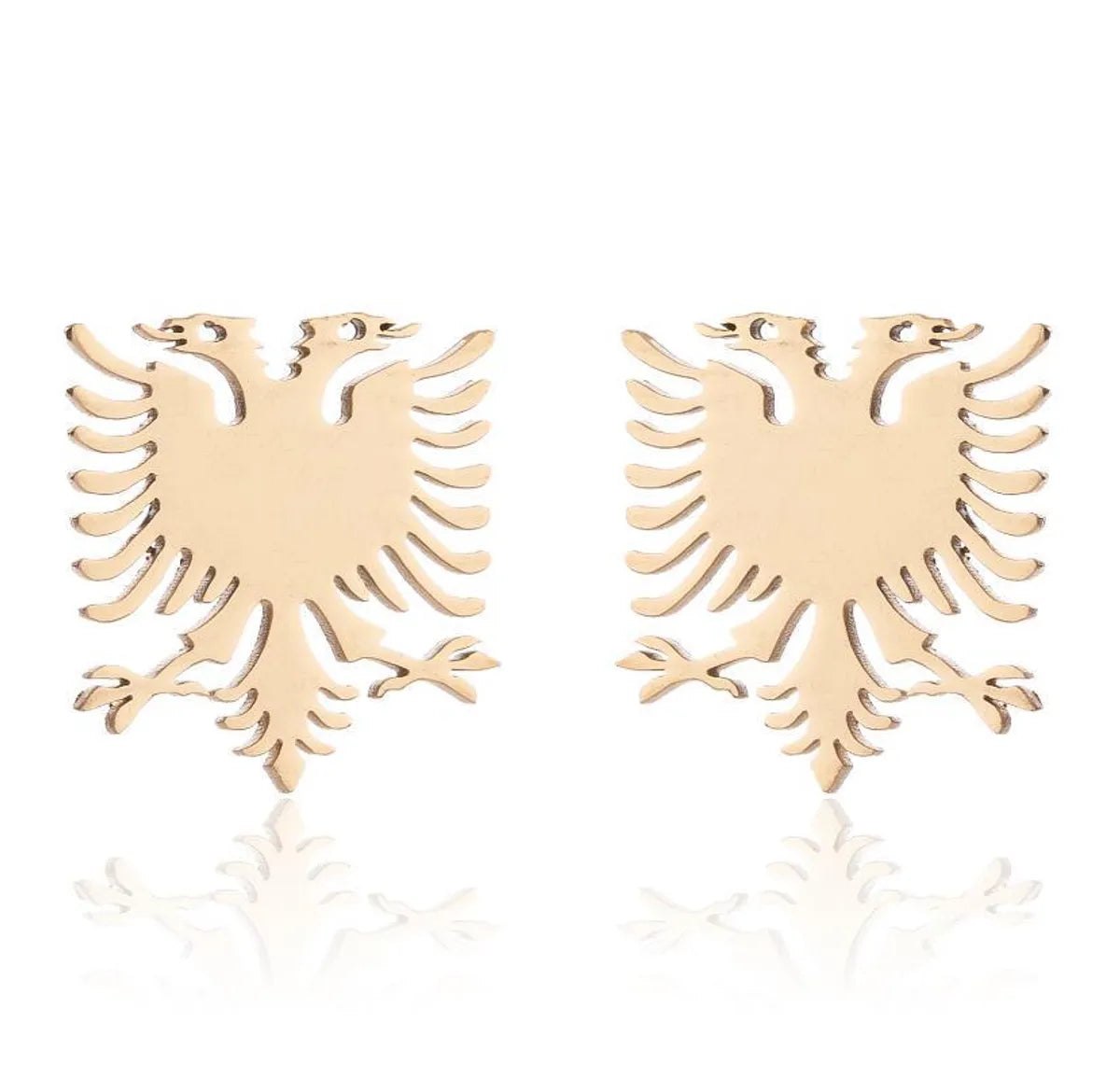 Fashion Eagle Stainless Steel Plating Earrings Necklace