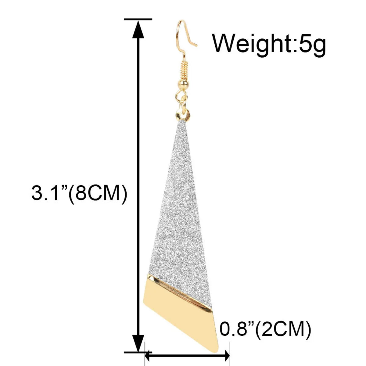 Fashion Earrings Long Triangle Frosted Hollow Earrings Personalized Earrings Wholesale Gooddiy