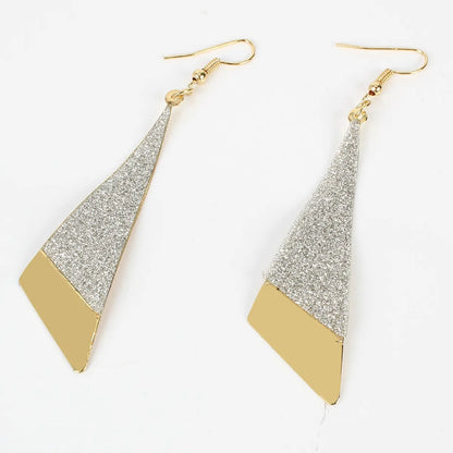 Fashion Earrings Long Triangle Frosted Hollow Earrings Personalized Earrings Wholesale Gooddiy