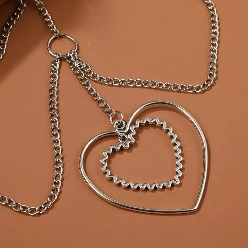 Fashion Elastic Multi-Layer Heart-Shaped Alloy Leg Chain