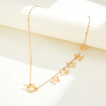 Fashion Elegant Butterfly Pendant Clavicle Chain Necklace Women