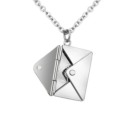 Fashion Envelope Stainless Steel Titanium Steel Plating Pendant Necklace