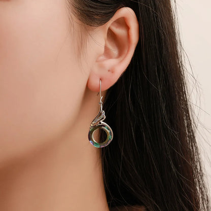 Fashion Ethnic Style Colorful Crystal Peacock Gradient Earrings Creative Jewelry Wholesale Gooddiy