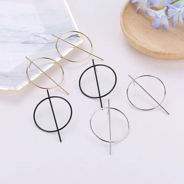 Simple Style Geometric Plating Alloy No Inlaid Earrings Ear Studs