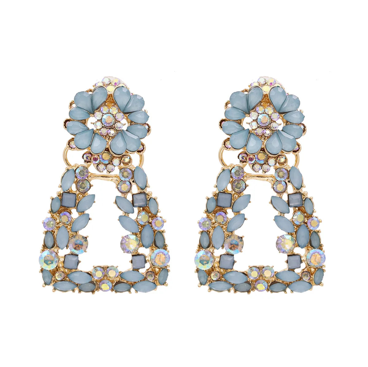 Fashion  Exaggerated Geometric Earrings Diamond Personalized Retro Earrings Jewelry Wholesale Gooddiy