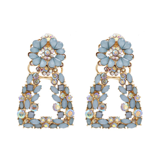 Fashion  Exaggerated Geometric Earrings Diamond Personalized Retro Earrings Jewelry Wholesale Gooddiy