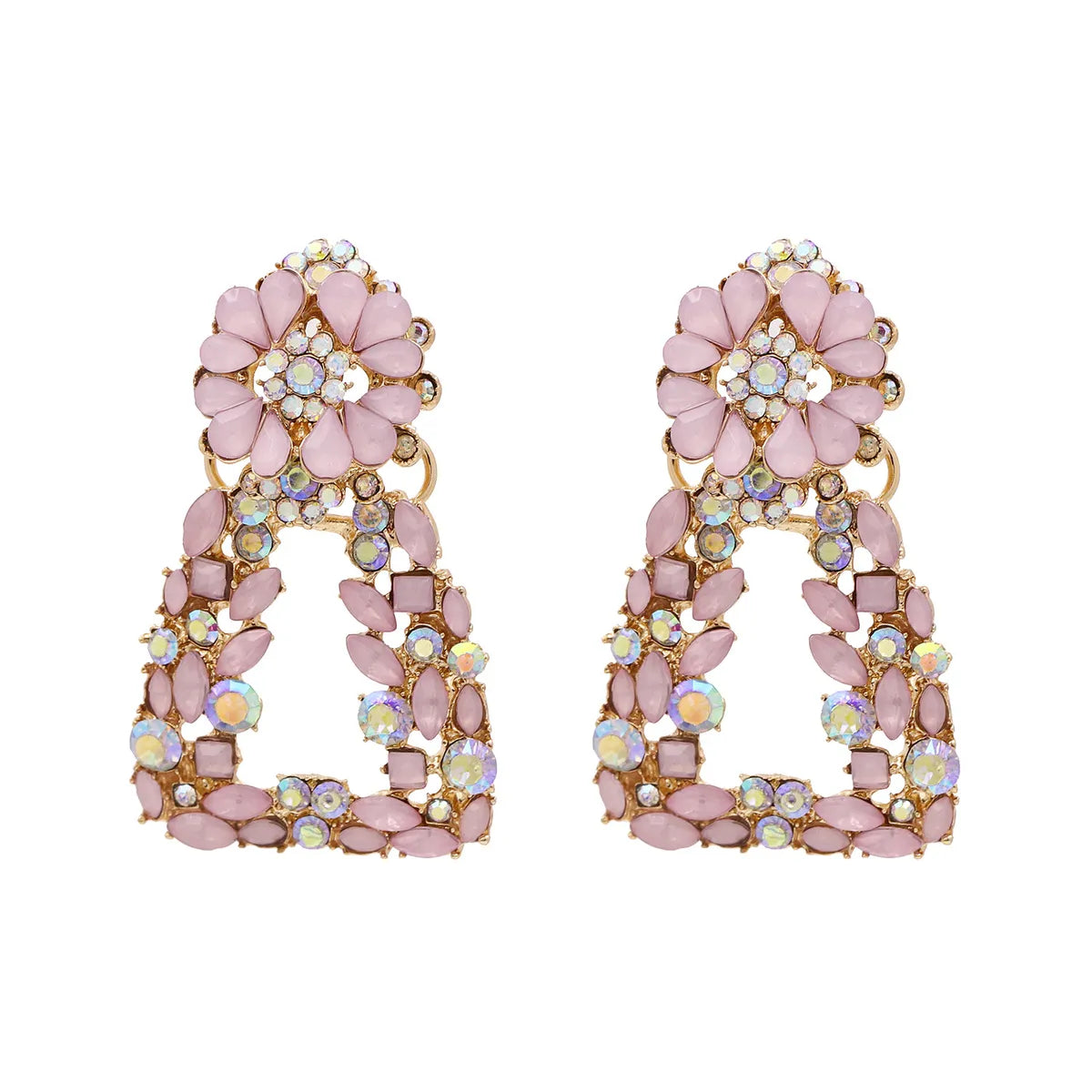 Fashion  Exaggerated Geometric Earrings Diamond Personalized Retro Earrings Jewelry Wholesale Gooddiy