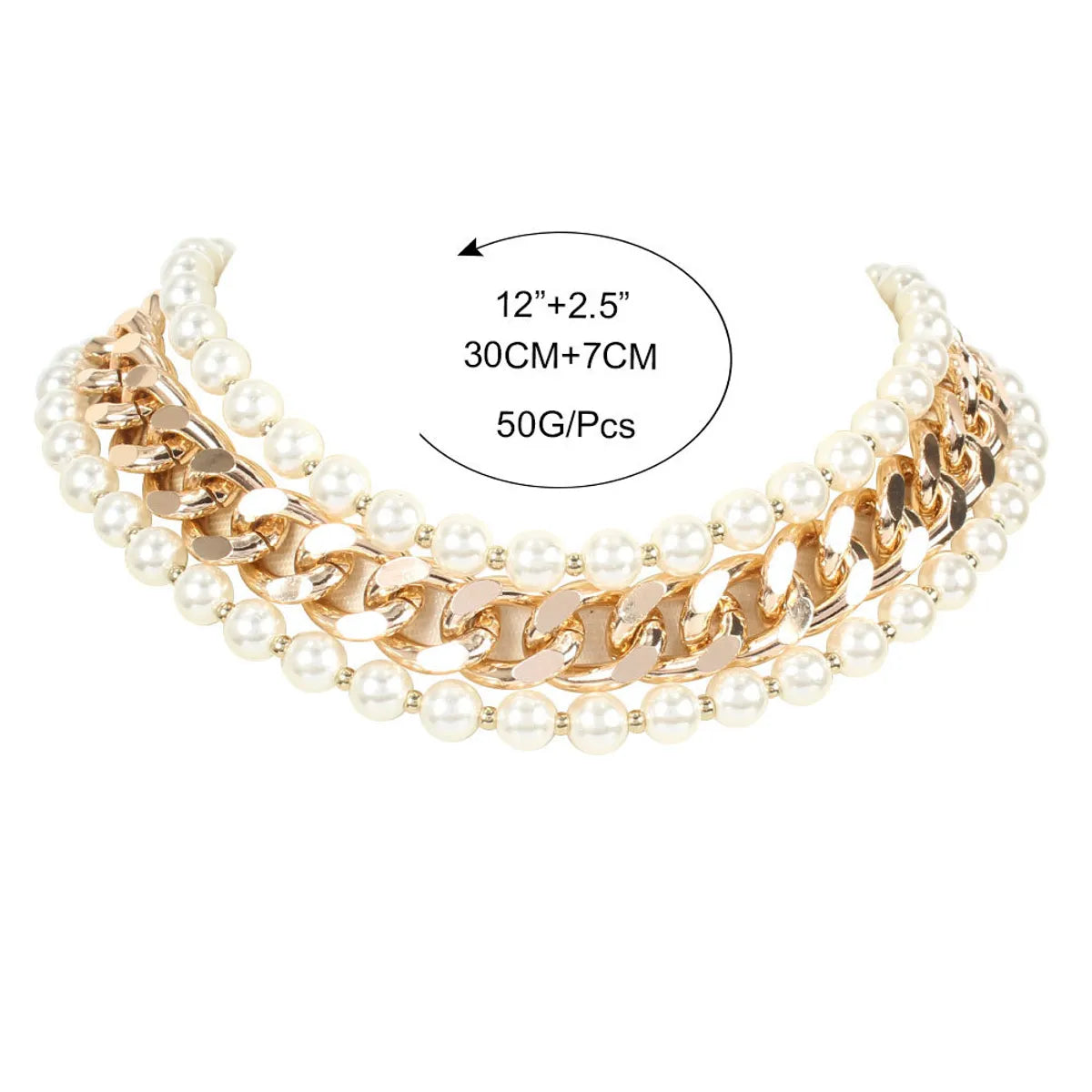 Fashion Exaggerated Imitation Pearl Multilayer Necklace