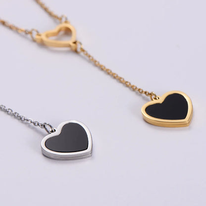 Fashion Exquisite Heart-shaped Pendant Necklace Earrings Set