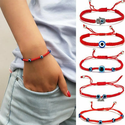 Fashion Eye Alloy Glass Rope Braid Women'S Bracelets