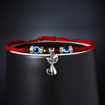 Fashion Eye Alloy Glass Rope Braid Women'S Bracelets