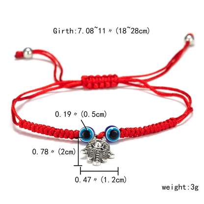 Fashion Eye Alloy Glass Rope Braid Women'S Bracelets