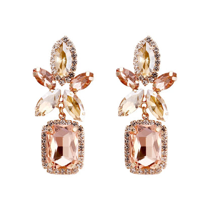 Fashion Eye Alloy Inlay Rhinestones Women's Drop Earrings 1 Pair