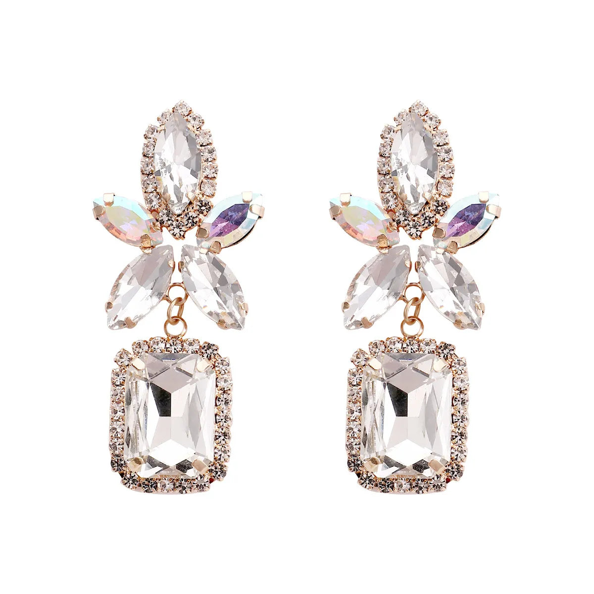 Fashion Eye Alloy Inlay Rhinestones Women's Drop Earrings 1 Pair