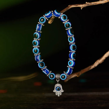 Fashion Eye Alloy Resin Beaded Unisex Bracelets