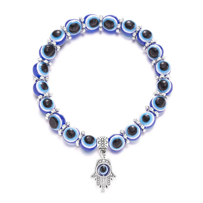 Fashion Eye Alloy Resin Beaded Unisex Bracelets