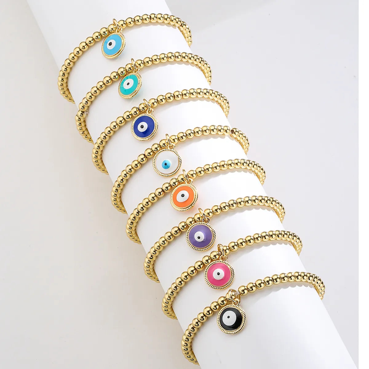 Fashion Eye Copper Enamel Gold Plated Bracelets 1 Piece